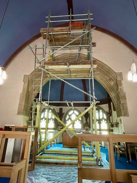 Internal works in a Rugby Church